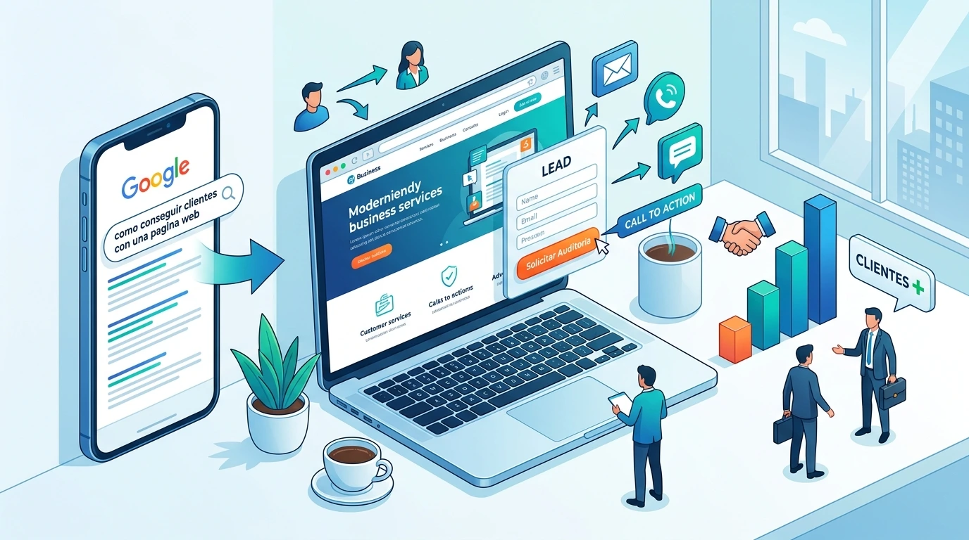 como conseguir clientes con una pagina web